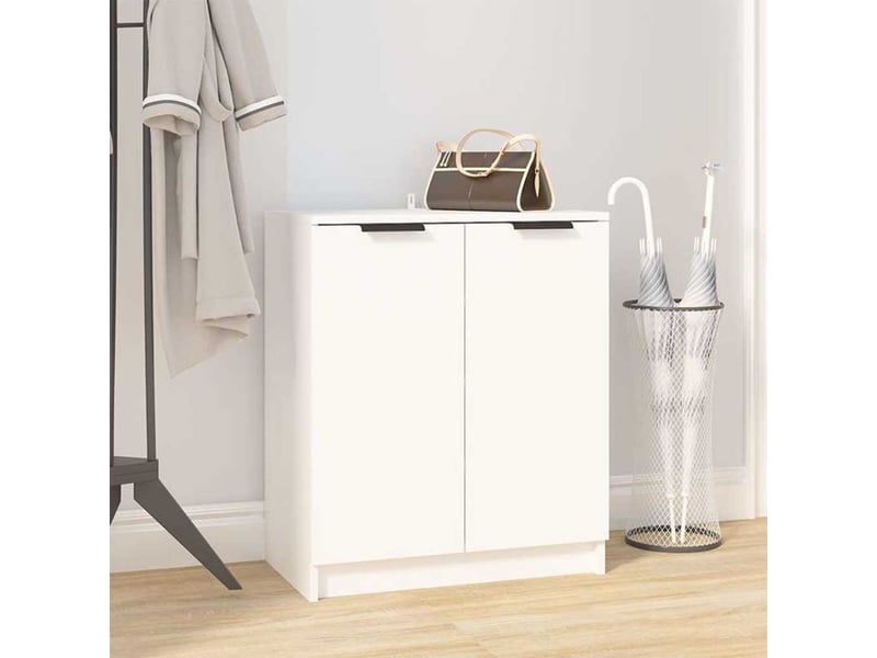  Meuble à chaussure | armoire à chaussures blanc 59x35x70 cm bois d'ingénierie  - Conforama B