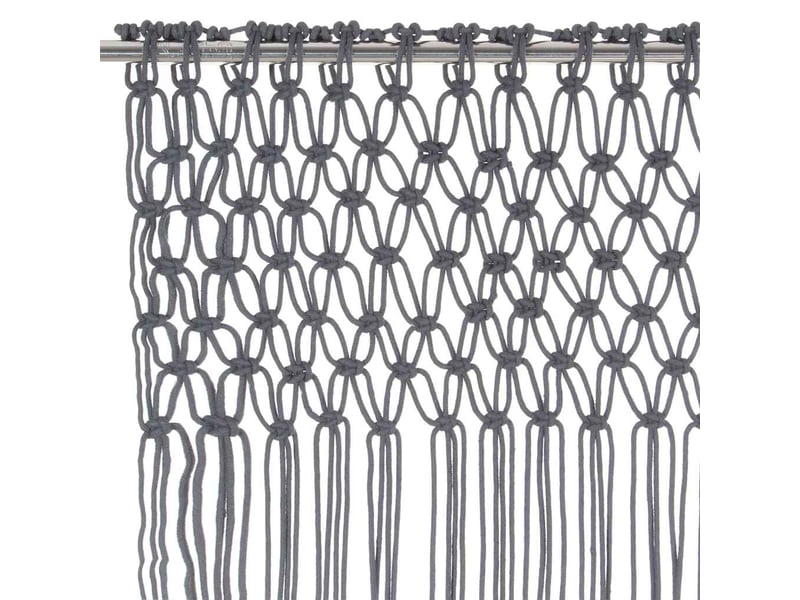  Rideau en macramé, rideau de porte anthracite 140x240 cm coton cf43857  - Conforama D