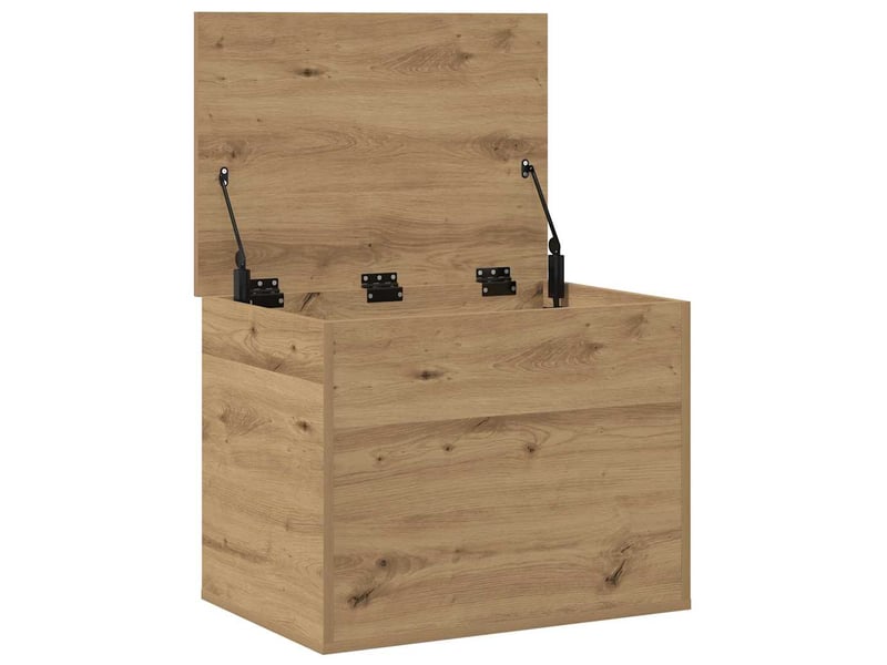  Boîte de rangement, coffre de rangement chêne artisanal 60x42x46 cm  - Conforama E