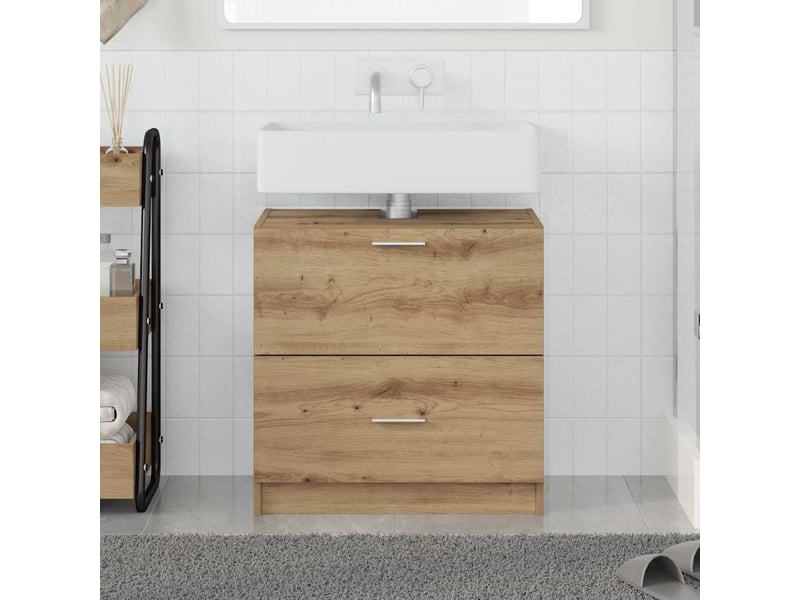 Cabinet de salle de bain, armoire salle de bain chêne artisanal 59 x 37 x 59 cm cf65288 - Conforama B