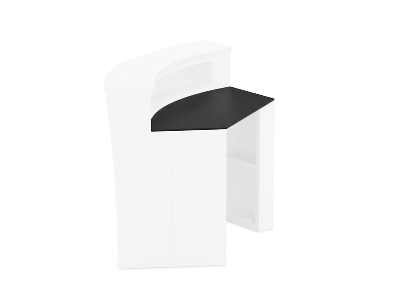  Étagère courbée de bar en hpl résistant design premium hangar - anthracite  - Conforama A