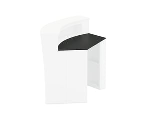 Étagère courbée de bar en hpl résistant design premium hangar - anthracite