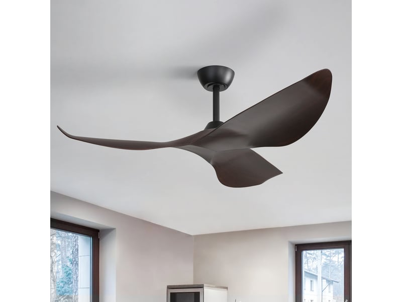 Ventilateur de plafond rolipo sans lumière silencieux moteur dc réversible avec télécommande - Conforama B