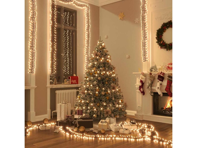  Guirlande lumineuse, éclairage de noël à led groupées 1000 led blanc chaud pvc cf62403  - Conforama B