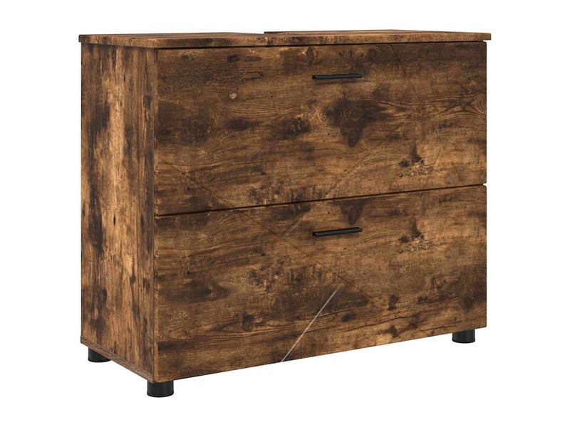  Cabinet de salle de bain, armoire salle de bain chêne fumé 76,5 x 35 x 64 cm cf65315  - Conforama A