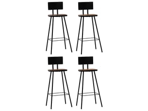 Lot de 4 tabouret de bar, chaise de bar bois massif de récupération shl8244