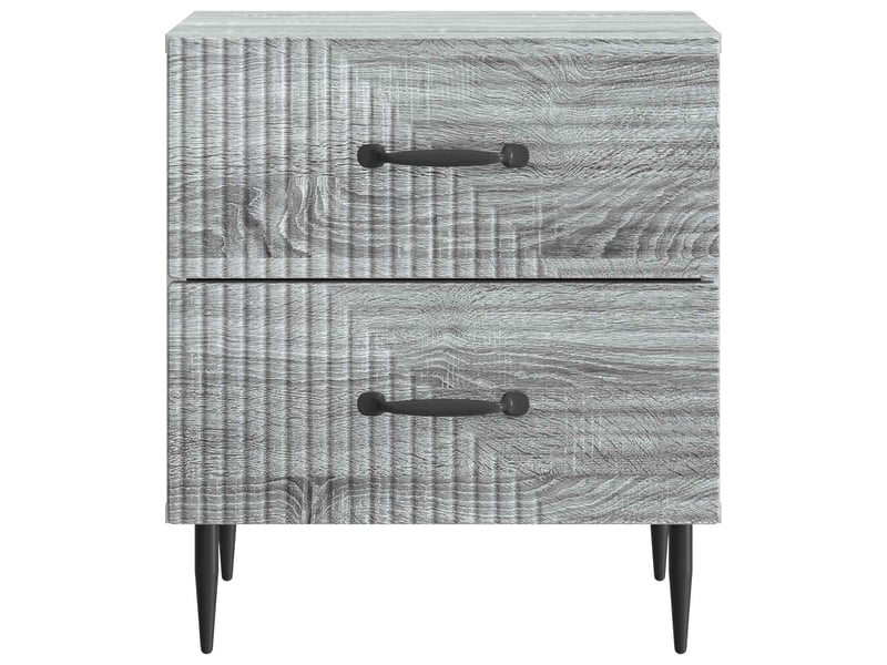  Table de chevet 2 pièces sonoma gris 43 x 34,5 x 47,5 cm  - Conforama E