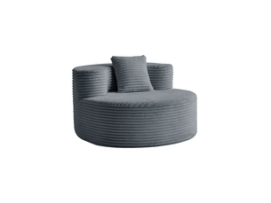 Fauteuil fixe <strong>MODENVIE</strong> <strong></strong> Velours côtelé gris vendu A l'unité