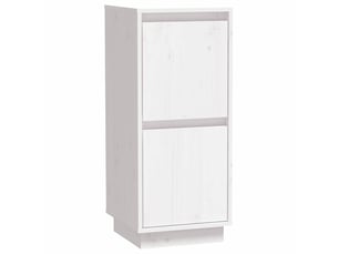 Buffet - bahut - meuble de rangement blanc 31,5x34x75 cm bois massif de pin