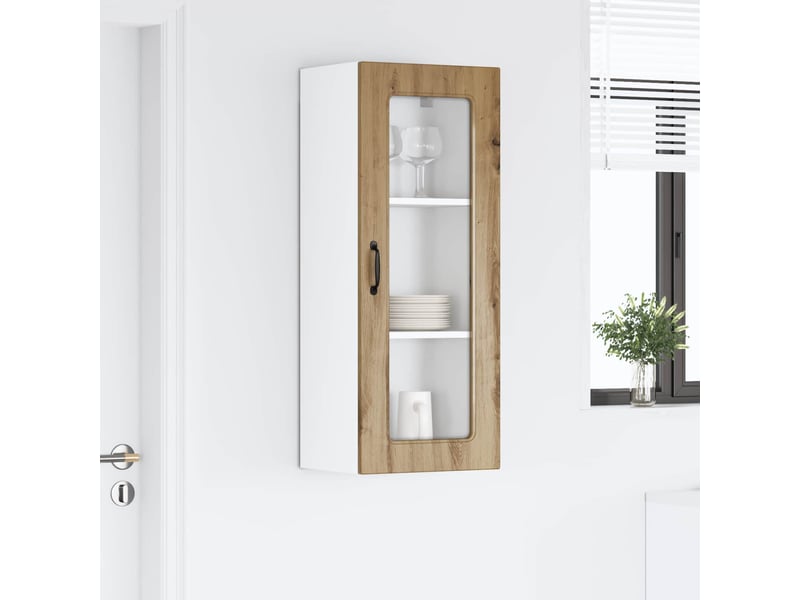 Meuble mural de cuisine | armoire de cuisine chêne artisanal shl6356 - Conforama D