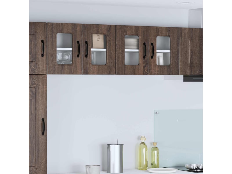  Meuble mural de cuisine | armoire de cuisine chêne brun 60x31x40cm shl7020  - Conforama B