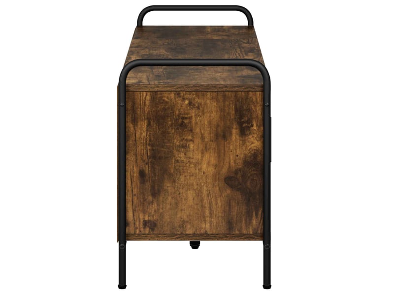  Meuble tv, table tv 133x33x50 cm chêne fumé bois d'ingénierie  - Conforama E