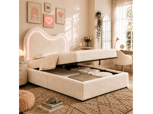 Lit coffre 90x200 cm <strong>HAUSS SPOLE</strong>  <strong></strong> coloris blanc