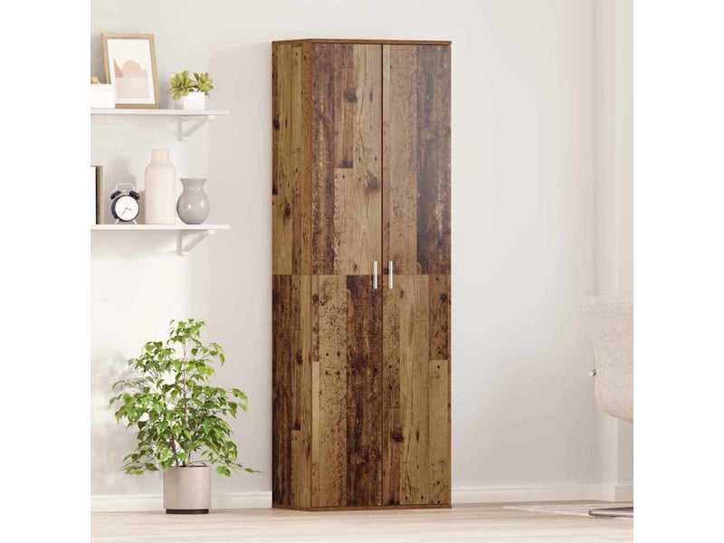  Highboard, meuble de rangement salon 60 x 35 x 180 cm bois d'ingénierie bois ancien  - Conforama B