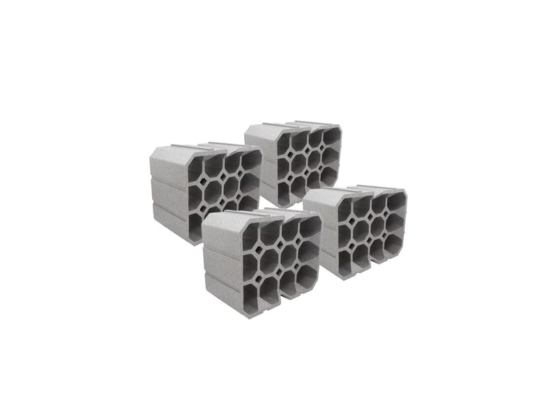  Lot de 4 casiers à bouteilles en polystyrène gris 45,5 x 36 x 24 cm 62879L - Conforama A