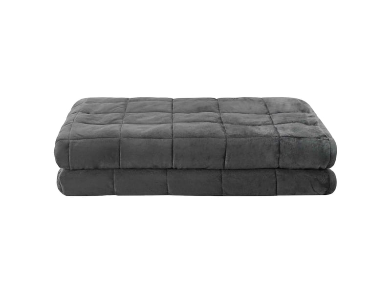  Couverture lestée adulte, couverture pondérée anthracite 200x200 cm 9 kg shl60413  - Conforama C