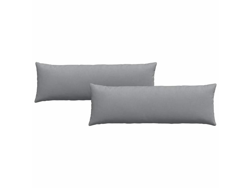  Lot de 2 coussins de canapé, coussins décoratifs tissu gris clair 120 x 40 cm cf58831  - Conforama A