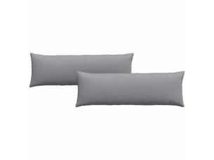 Lot de 2 coussins de canapé, coussins décoratifs tissu gris clair 120 x 40 cm cf58831