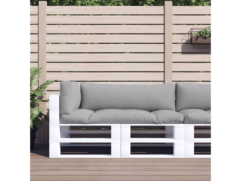  Lot de 3 coussins de palette, coussins de canapé gris tissu cf59675  - Conforama B