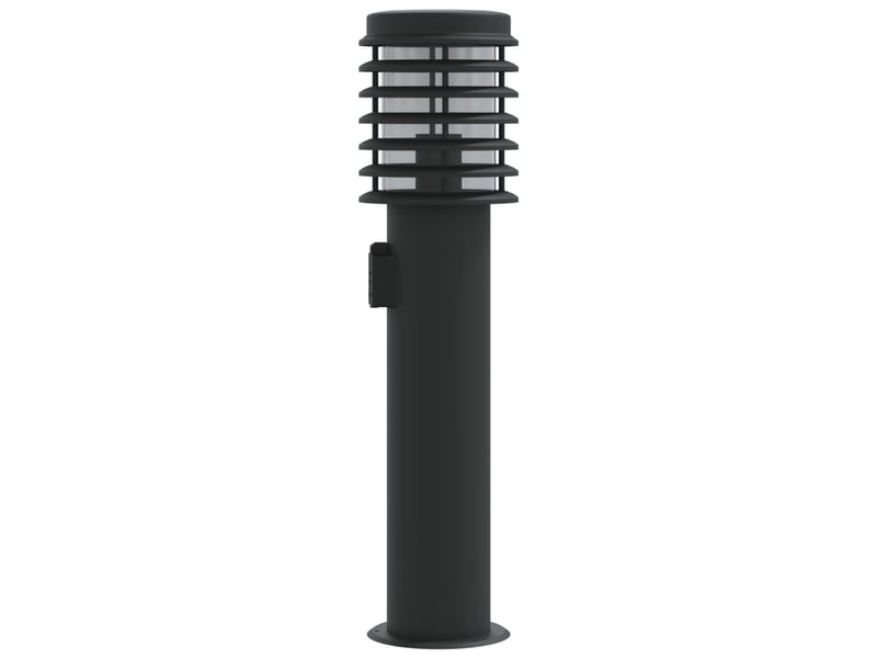  Lampadaire d'extérieur avec sortie 60 cm acier inoxydable noir 02_0042530  - Conforama E