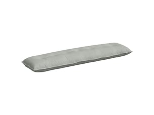 Coussin de dos, coussin de dossier gris clair 200 x 50 cm tissu en velours côtelé cf54666