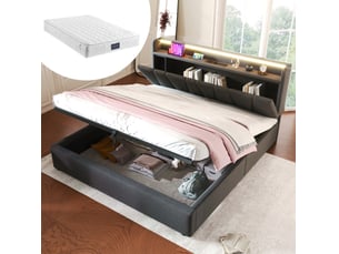 Lit coffre 140x200 cm HAUSS SPOLE coloris gris