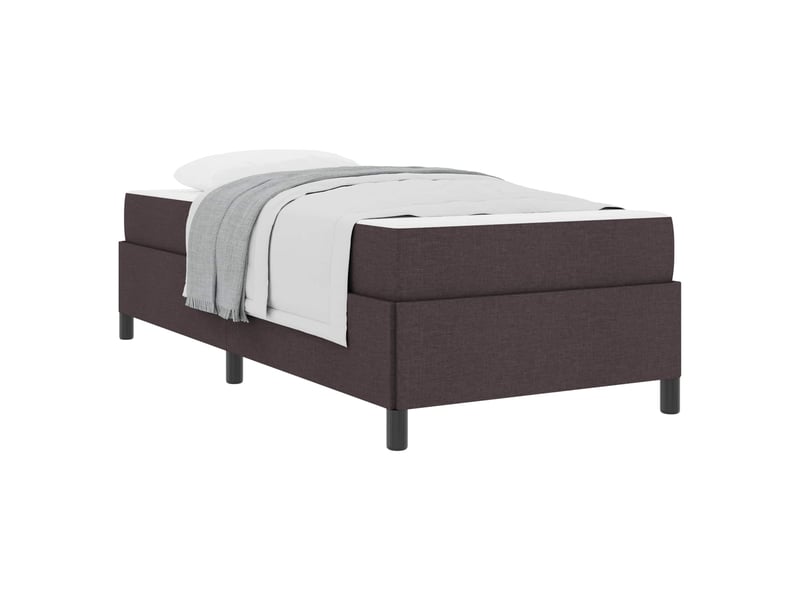  Lit simple- lit adulte -  lit à ressorts marron foncé 100 x 200 cm tissu  - Conforama A