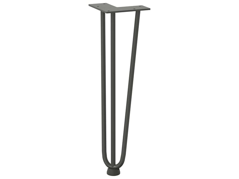  Lot de 4 pieds en épingle à cheveux design moderne pour table basse 42 x 12 x 12 cm en acier massif anthracite 02_0056741  - Conforama C