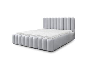 Lit coffre 160x200 cm <strong>MASSENO</strong> <strong></strong> coloris gris