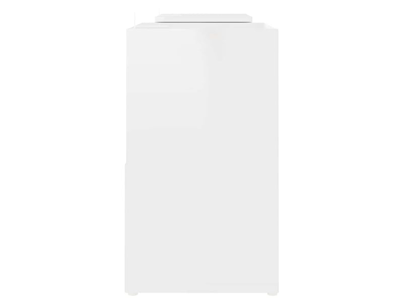  Meuble tv - banc tv - meuble de rangement blanc brillant 104x30x52 cm bois d'ingénierie  - Conforama D