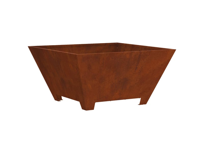 Brasero exterieur, foyer camping rouillé 80x80x40 cm - Conforama A