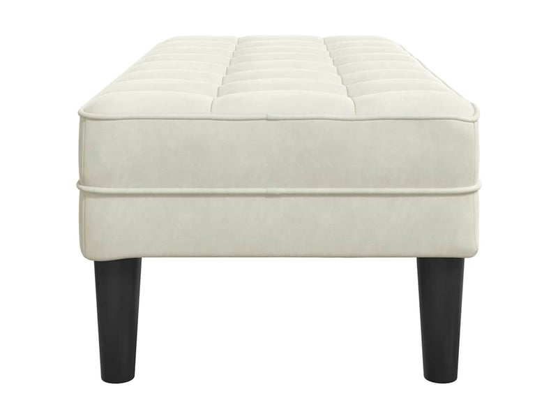 Banc chambre, banc de lit crème 113x57x39 cm velours - Conforama E