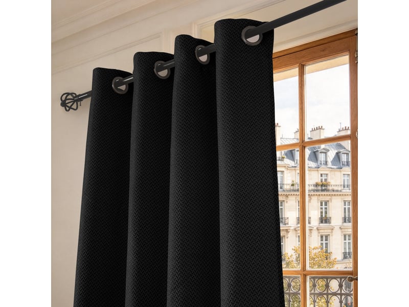  Rideau à œillets 140 x 240 cm victoria fils teints jacquard  - Conforama C