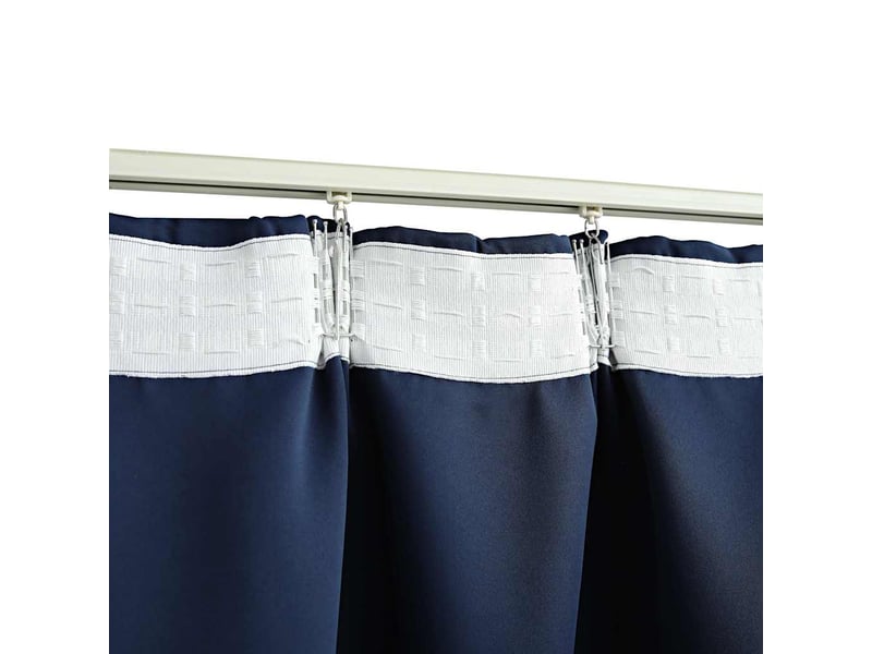  Lot de 2 rideaux occultants, rideaux black-out avec crochets bleu 140x225 cm cf44873  - Conforama D