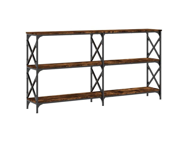  Table de chevet - table console chêne fumé 156x28x80,5 cm bois d'ingénierie  - Conforama A