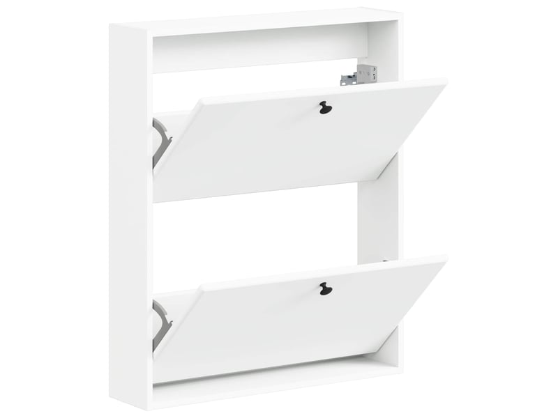  Meuble à chaussures mural, armoire à chaussures breda 71x17x86 cm blanc  - Conforama C