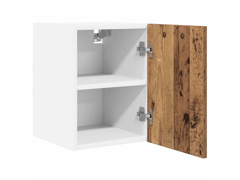  Lot de 2 armoires suspendues dessin moderne rangement efficace 30 x 31 x 40 cm en bois d'ingénierie blanc 02_0053174  - Conforama B