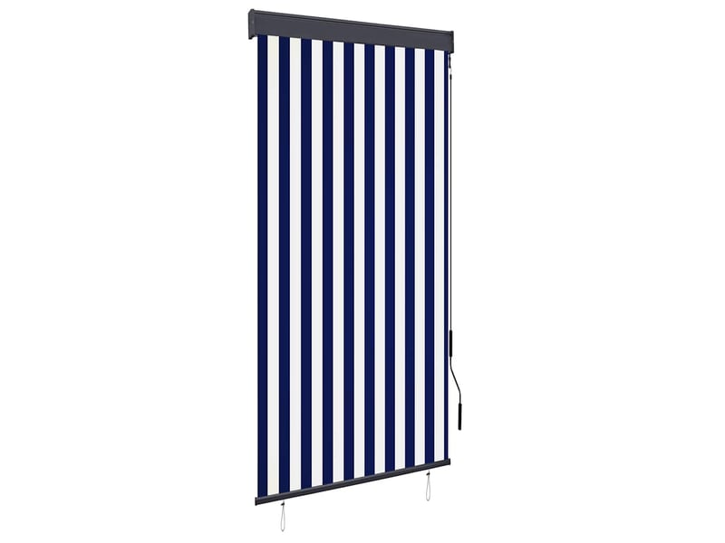  Store enrouleur, store roulant d'extérieur 100x250 cm bleu et blanc cf47290  - Conforama B