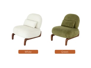 Lot de 2 fauteuils d'appoint en velours sans accoudoirs avec coussin doux et pieds en bois massif pour salon chambre