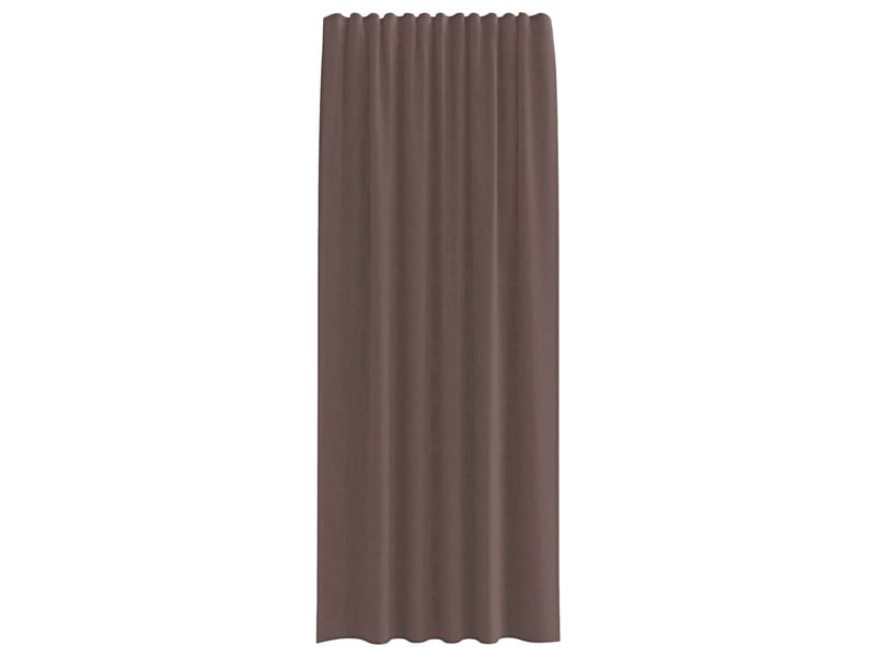  Lot de 2 rideaux en voile, voilages avec passe-tringles marron cf44471  - Conforama D