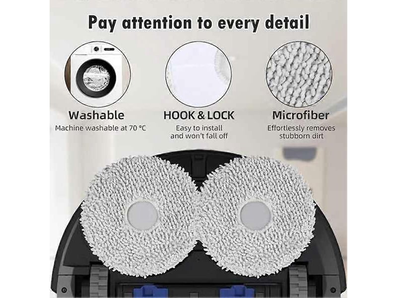  32pcs for ecovacs deebot x5 omni x5 pro omni x5 pro vacuum cleaner parts mop cloth hepa filter main side brush  - Conforama D