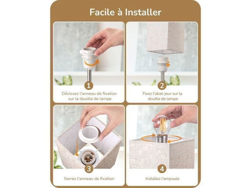  Lampe à poser tactile lot de 2 beige 2700k usb a c e27 370618_AABJN44654_6_DROPFR - Conforama E