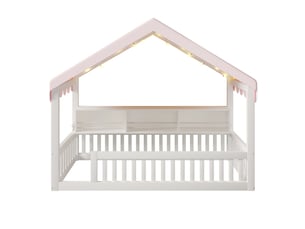 Lit cabane 90x200 cm BGSRYAO coloris blanc