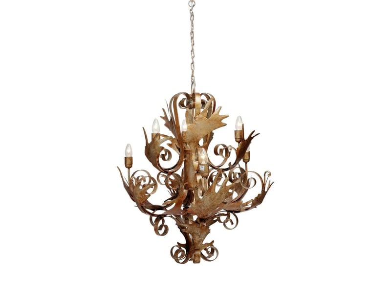  Lustre baroque en métal fly through 81cm or  - Conforama A