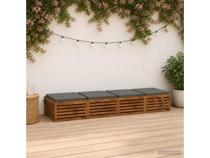 Lot de 4 coussins de siège, coussins d'assise soest 100 % polyester gris cf60427