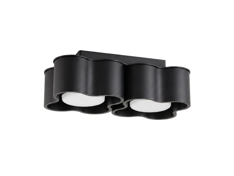  Plafonnier ovio 2 noir gx53 aluminium moderne 8x24.5x12cm SL.3341 - Conforama A