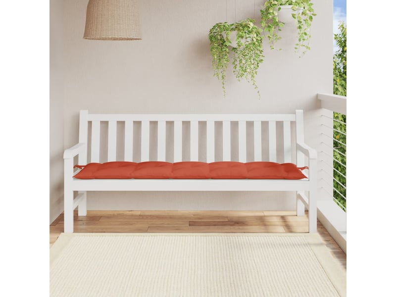  Coussin de banc de jardin, coussin d'assise rouge mélangé 180x50x7 cm tissu cf52826  - Conforama C
