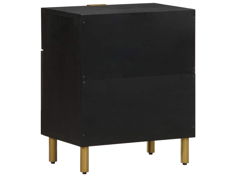  Table de chevet - cabinet de chevet - table de nuit noir 50x33x60 cm bois d'ingénierie  - Conforama D