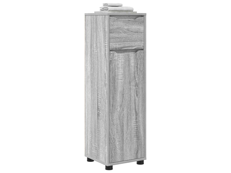  Cabinet de salle de bain, meuble de rangement gris sonoma 30.5x30x101 cm  - Conforama C