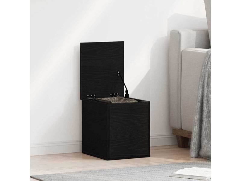  Boîte de rangement, coffre de rangement chêne noir 30x35x35 cm bois d'ingénierie  - Conforama B